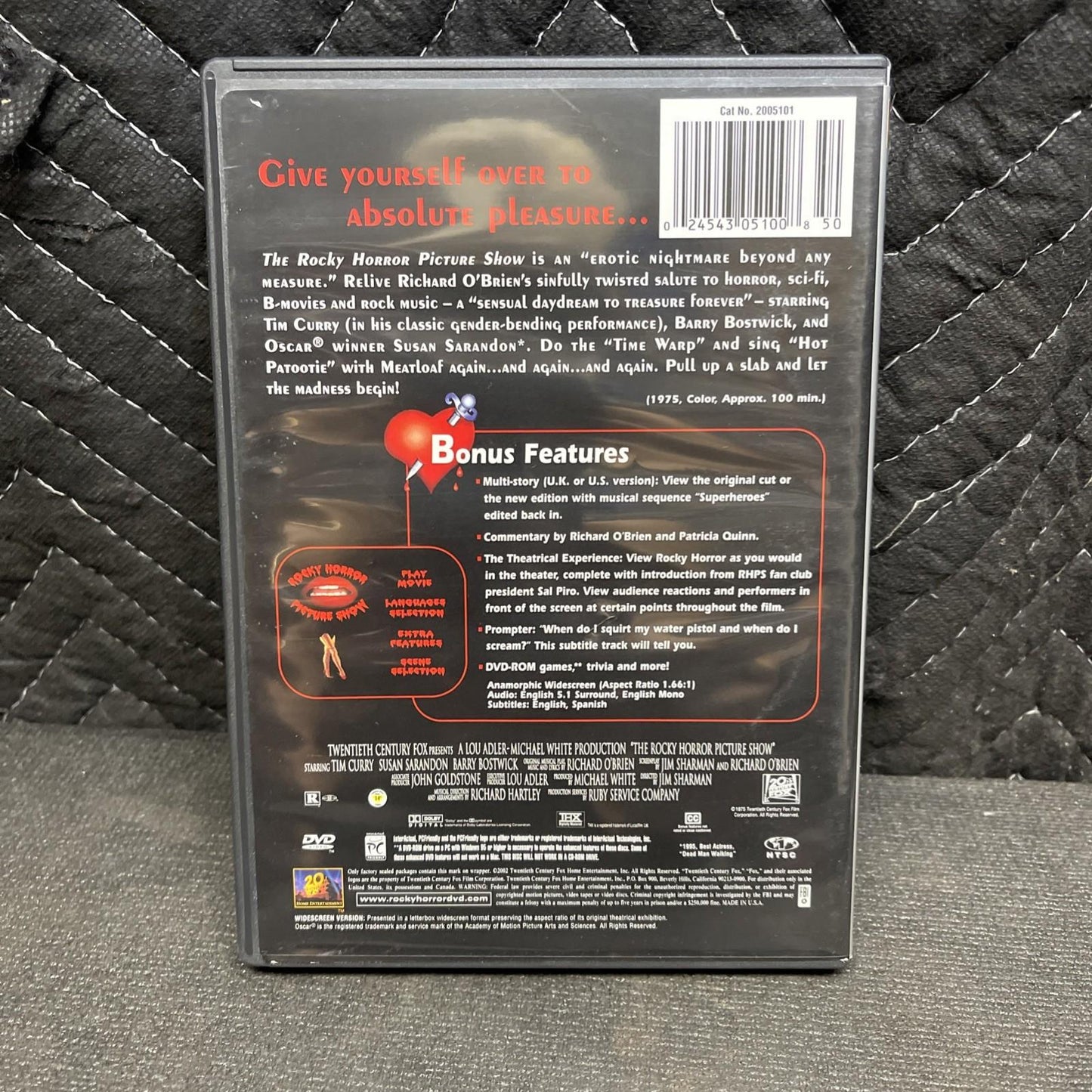 The Rocky Horror Picture Show (DVD, 2002) Tim Curry