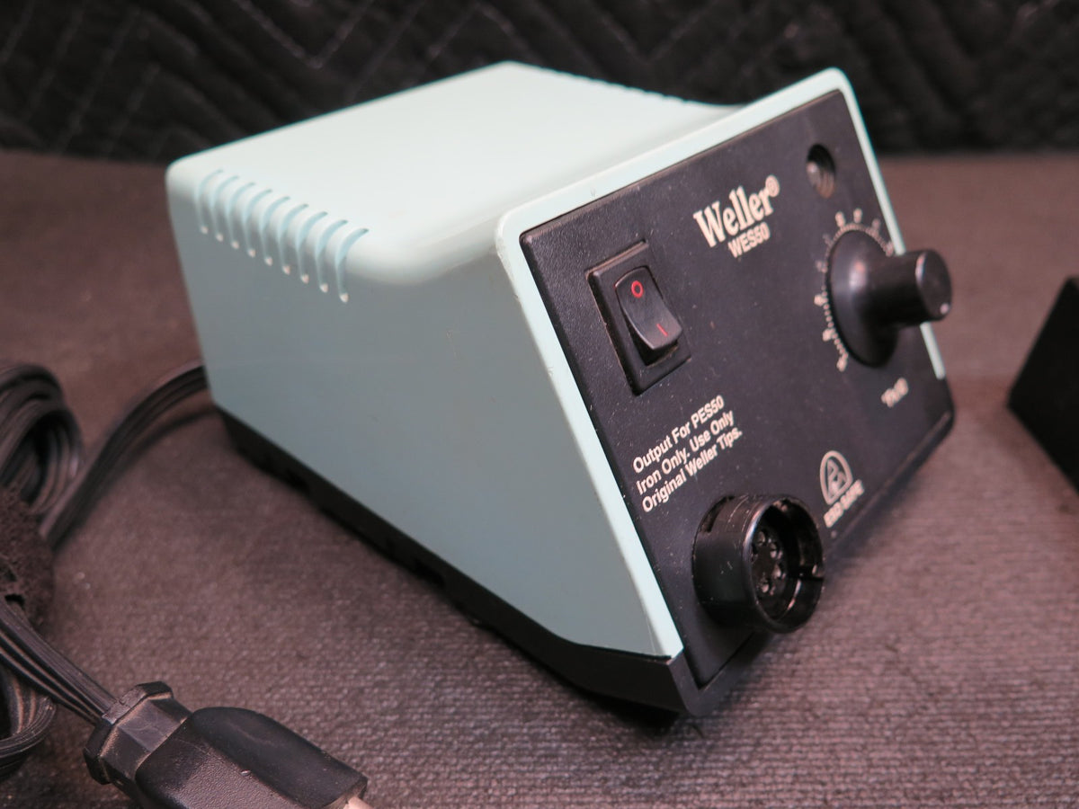 Weller WES50 Soldering Station Power Unit w/ Extra Tip & Wand Holder