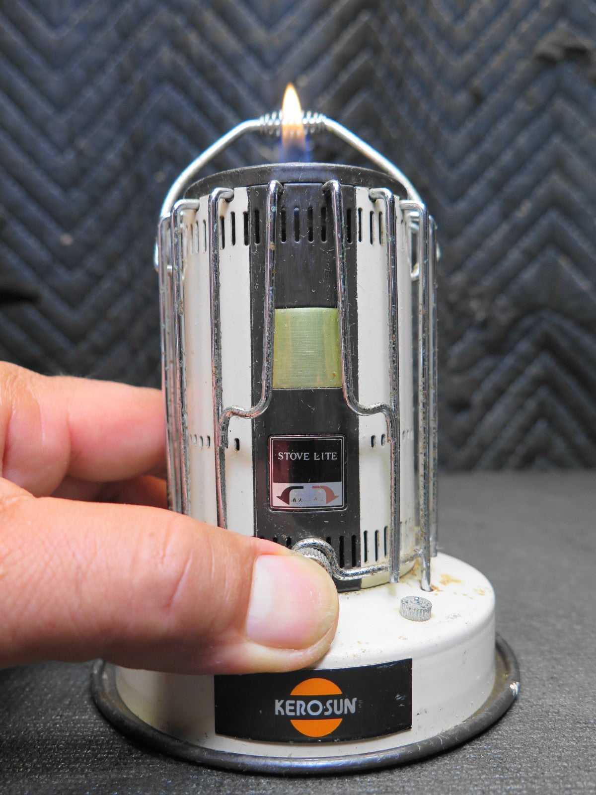 Kero-Sun Butane Lighter Cigar Cigarette Mini Heater VTG Camping Advertising