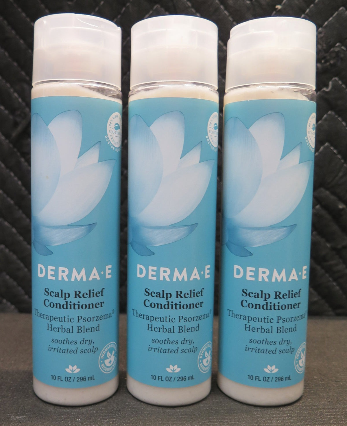 Lot of 3 Bottles DERMA E Scalp Relief Conditioner 296 ml /10 oz Each