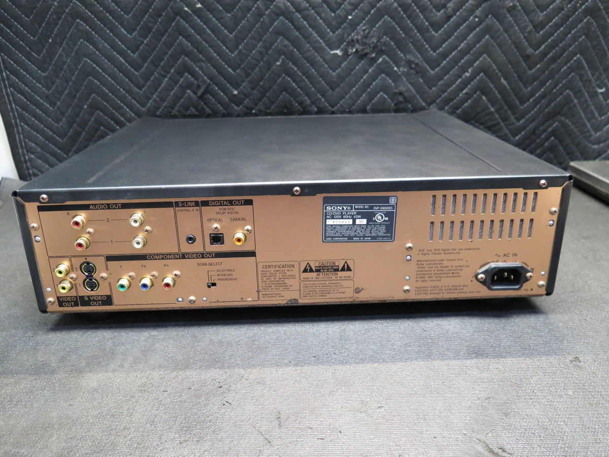 Sony DVP-S9000ES ES SACD CD DVD Player w/ Remote Copper Chassis - Bench Tested