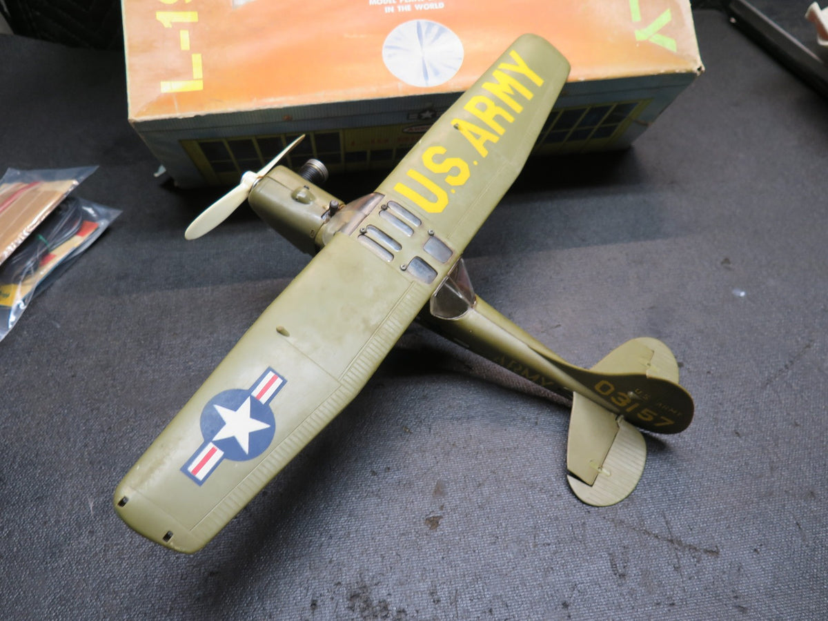 Vintage Aurora L-19 Bird Dog Control Line Airplane with Box