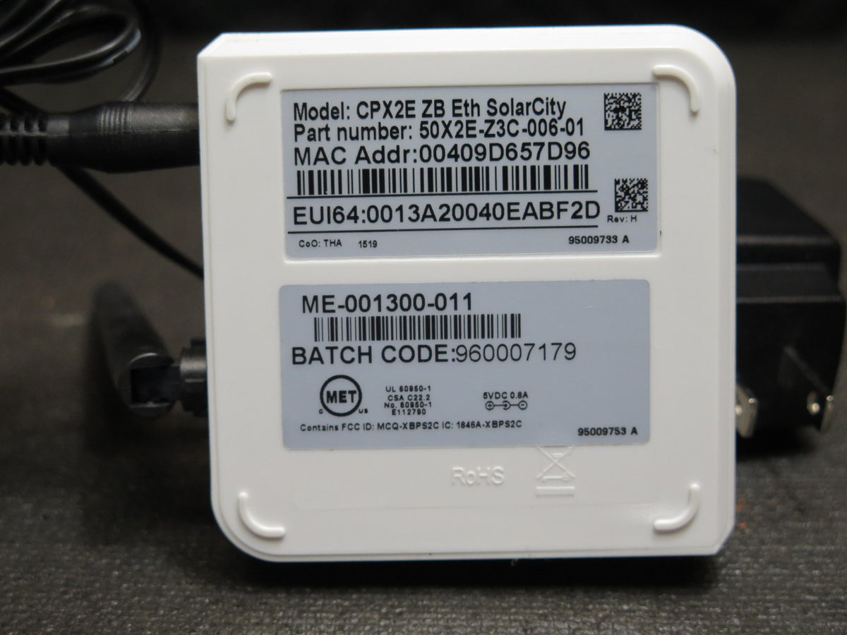 SolarCity Gateway CPX2E ZB ETH Solar Energy Monitoring Monitor