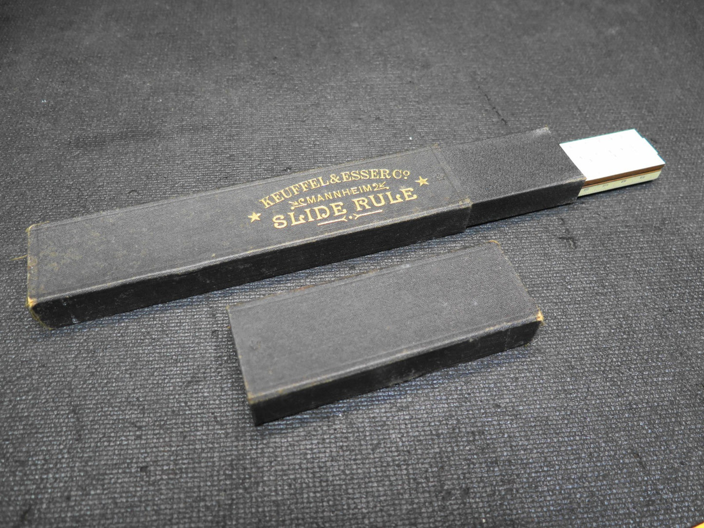 Antique Keuffel + Esser- Mannheim SLIDE RULE in Original Box Patent June 5.1900
