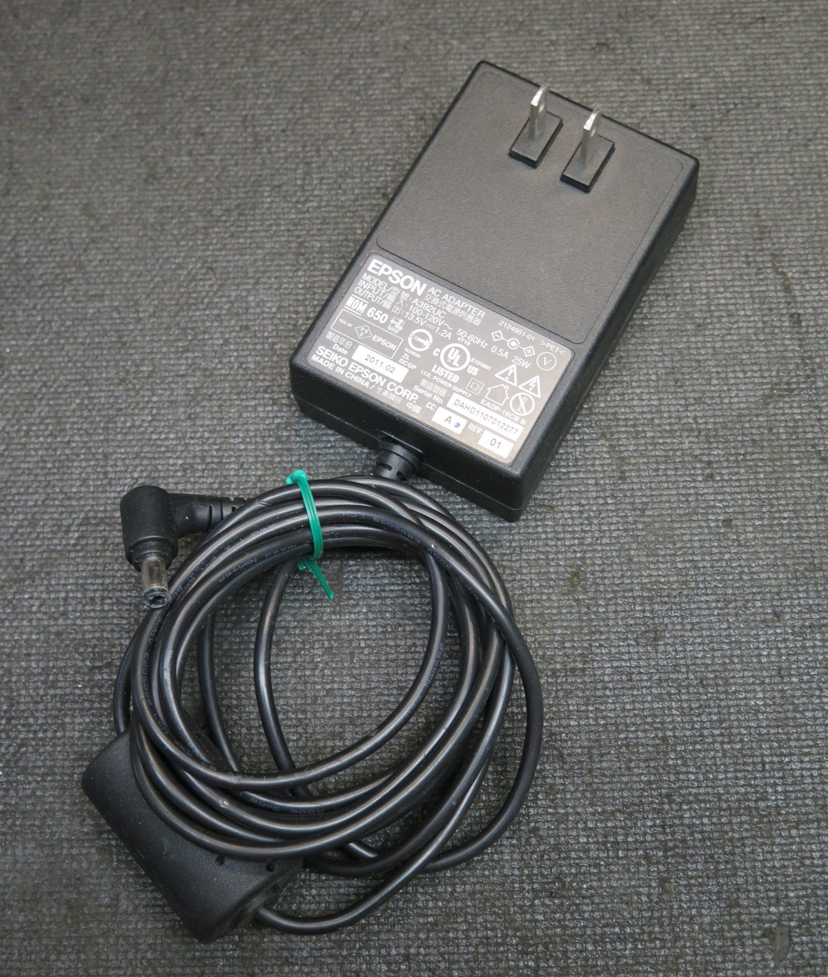 GENUINE EPSON A392UC A/C Adapter 13.5V  1.2A Power Supply