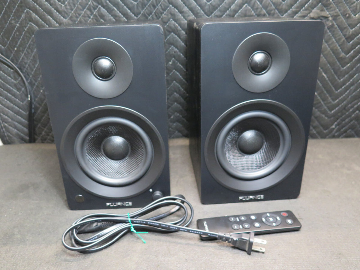 Fluance Ai 41 Powered Stereo Bookshelf Speaker w/ Remote - Bluetooth & RCA Input