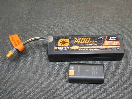 Arrma GROM - Battery & Charger 1400Mah 7.4v lipo typhon mojave quake ARA2137