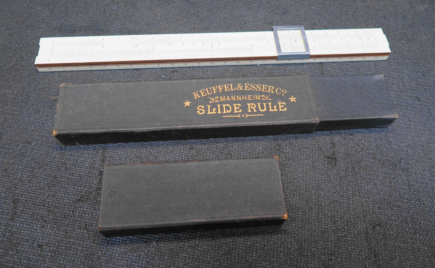 Antique Keuffel + Esser- Mannheim SLIDE RULE in Original Box Patent June 5.1900