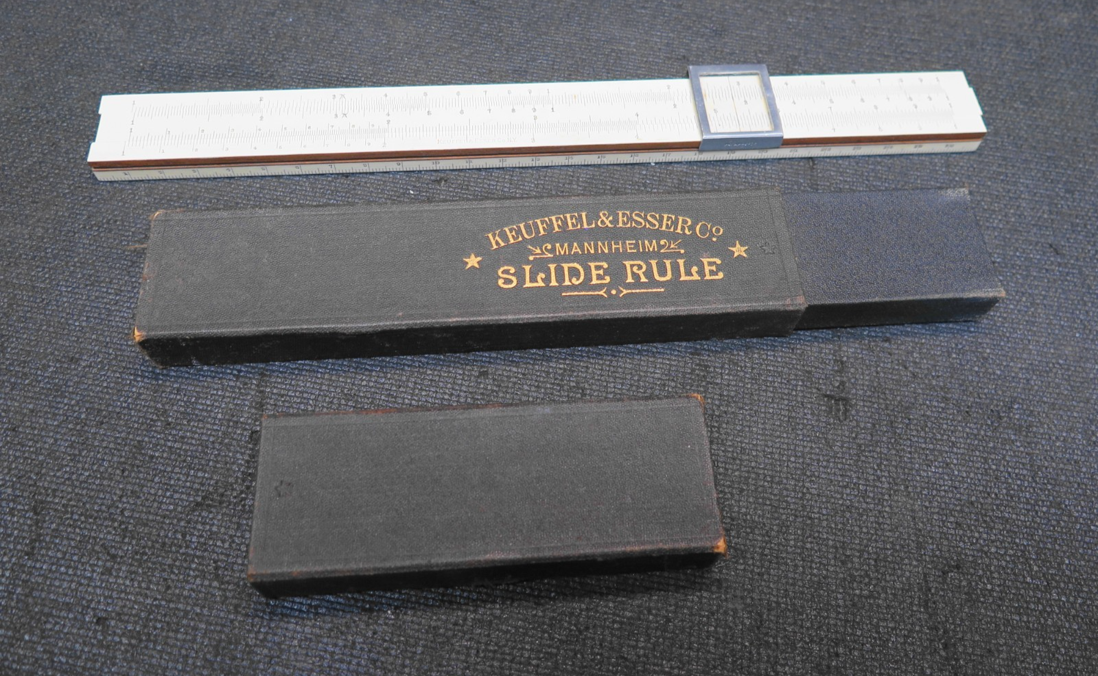 Antique Keuffel + Esser- Mannheim SLIDE RULE in Original Box Patent June 5.1900