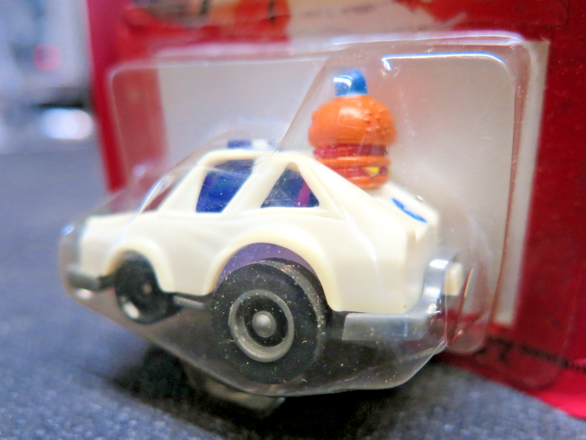 Vintage 1985 Ertl McDonald's Fast Macs Big Mac Squad Car Sealed Pull Back Car