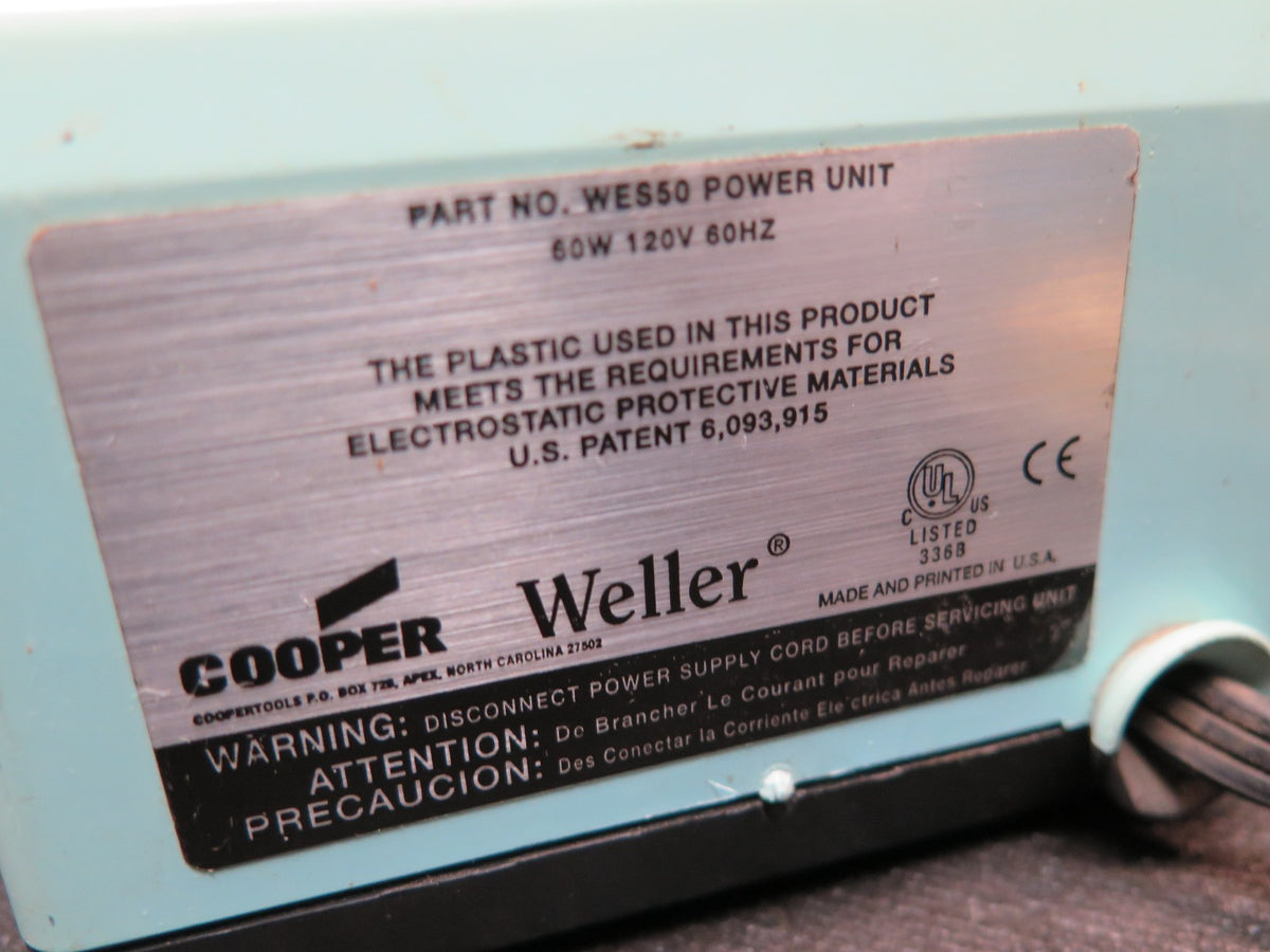 Weller WES50 Soldering Station Power Unit w/ Extra Tip & Wand Holder