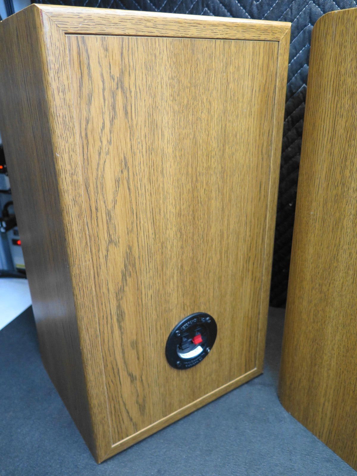 INFINITY Reference Two Book Shelf Speaker Pair Oak Cabinet 10x10x18 - *REFOAMED*