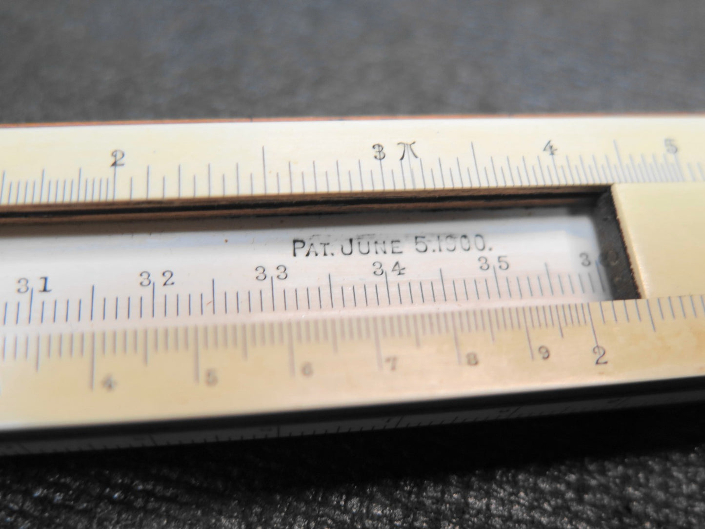 Antique Keuffel + Esser- Mannheim SLIDE RULE in Original Box Patent June 5.1900