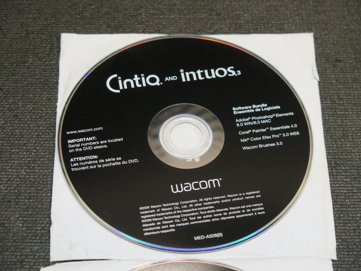 WACOM Cintiq Intuos 3 Utility Software & Driver Discs