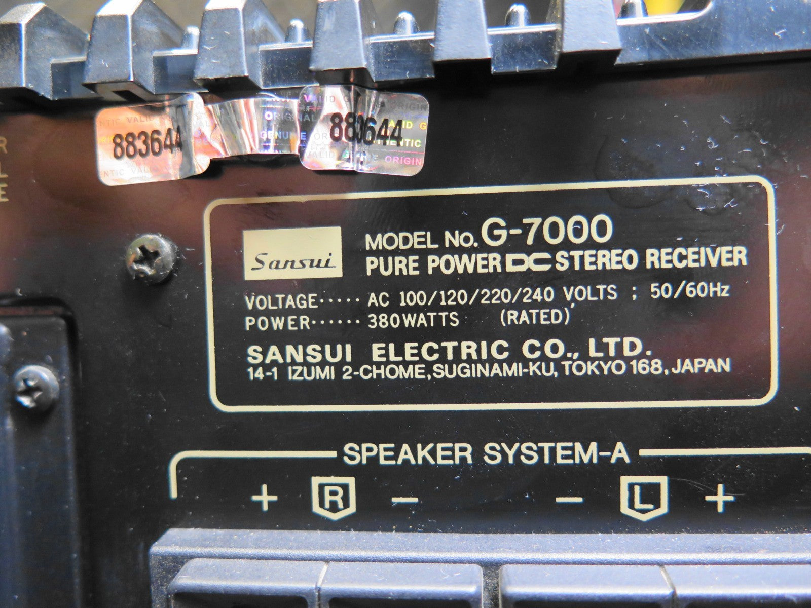 Sansui G-7000 Stereo RECEIVER Pure Power - *SERVICED*