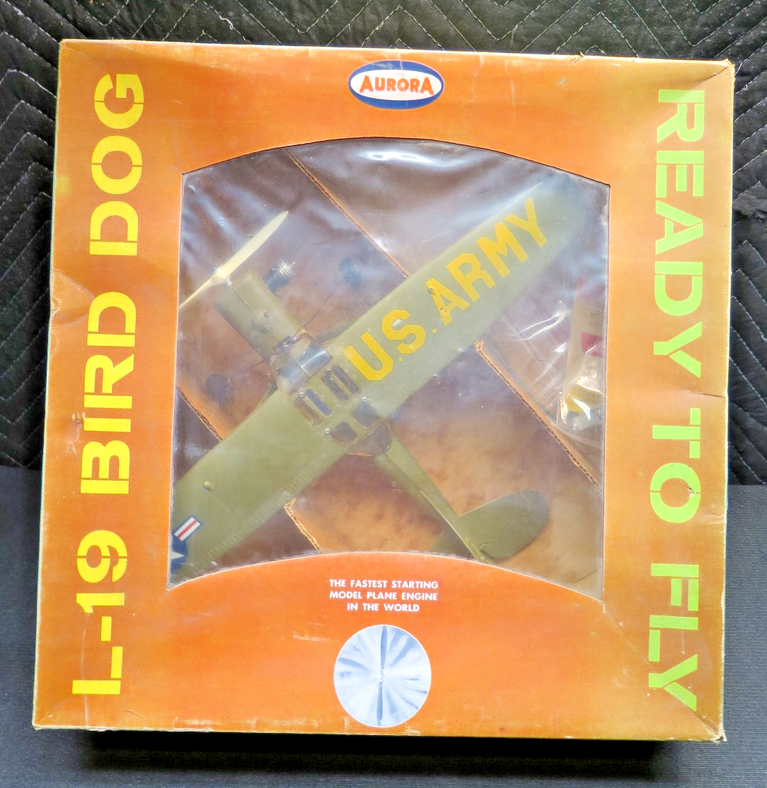 Vintage Aurora L-19 Bird Dog Control Line Airplane with Box