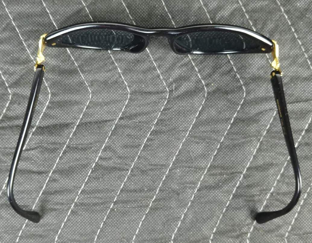 Designer, Rochas, Paris, Black Gold Decorative Hinges, Ladies, Eye Glass Frames