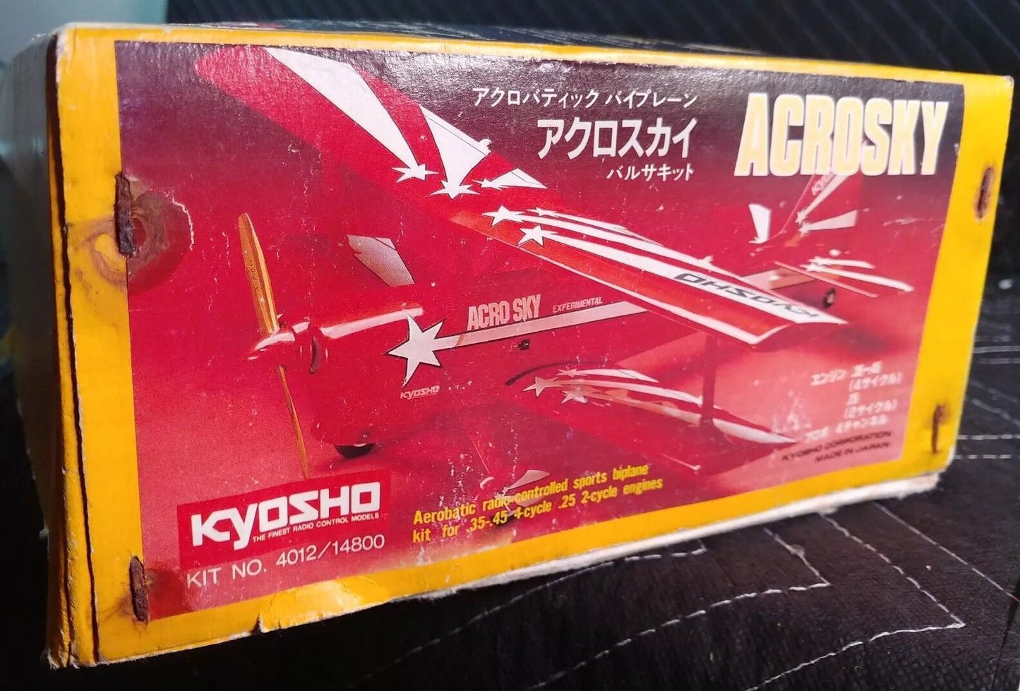 KYOSHO Acrosky 4012 RC Biplane - .35 .45 Vintage NOS