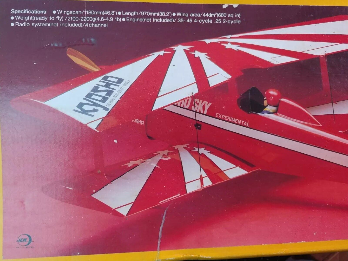 KYOSHO Acrosky 4012 RC Biplane - .35 .45 Vintage NOS