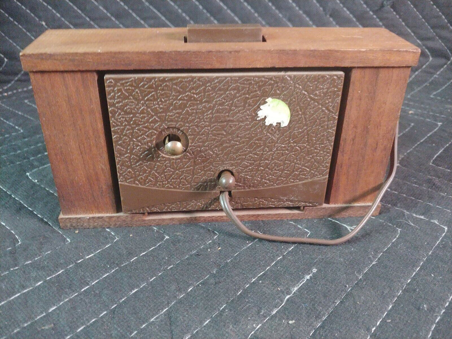 1950s Wooden Case Sears Tradition Ingraham Electric Alarm Clock - 7113 118