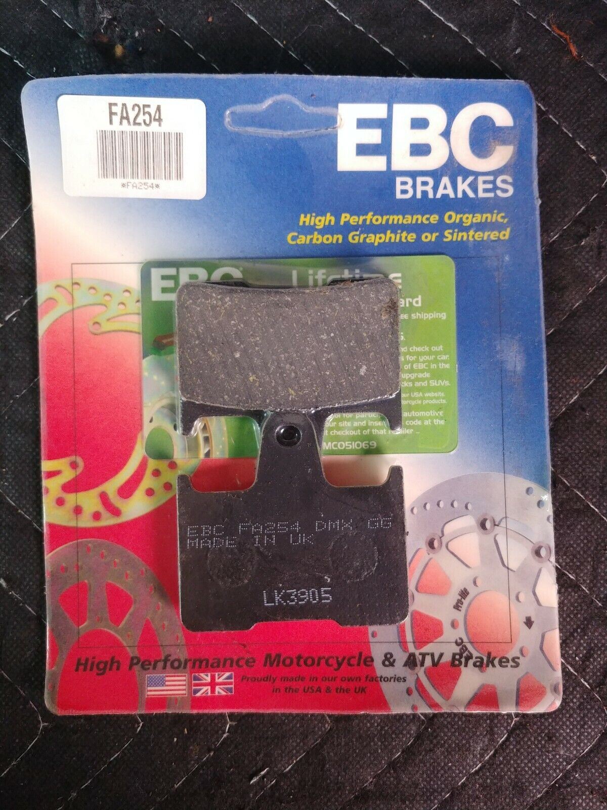 EBC Rear Brake Pads for Kawasaki 2008-16 ZG1400 Concours 13-16 ZX14R ABS FA254