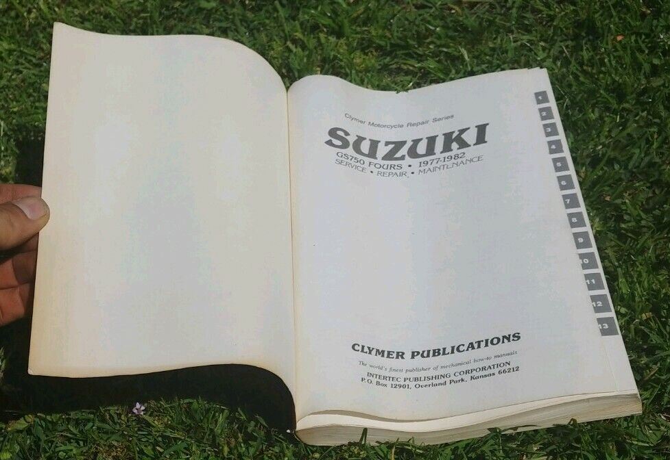 1977 CLYMER SUZUKI GS750 FOURS SERVICE SHOP REPAIR MANUAL M370 FIRST EDITION GS