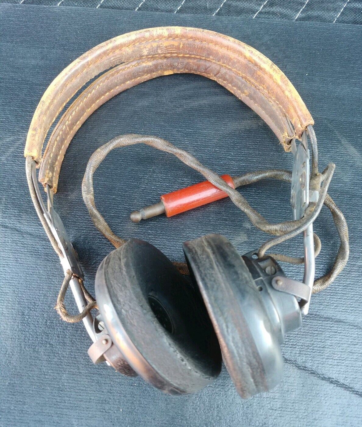 WWII Roanwell ANB-H-1 Headset/Receiver with HB-7 Headband