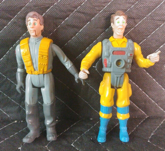 Vintage 1987 & 1988 The Real Ghostbusters 2x Peter Venkman Figures