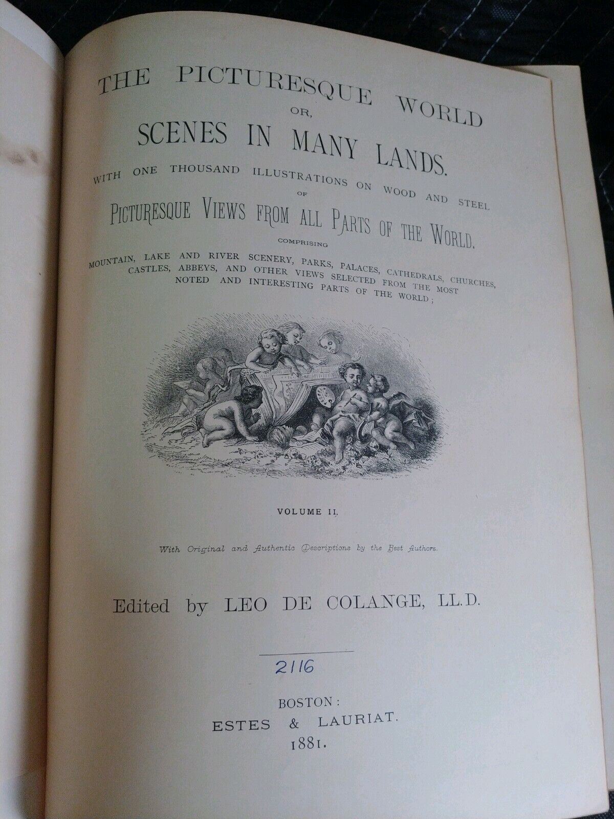 The Picturesque World or Scenes in Many Lands - 1879-1000 Illustrations Antique