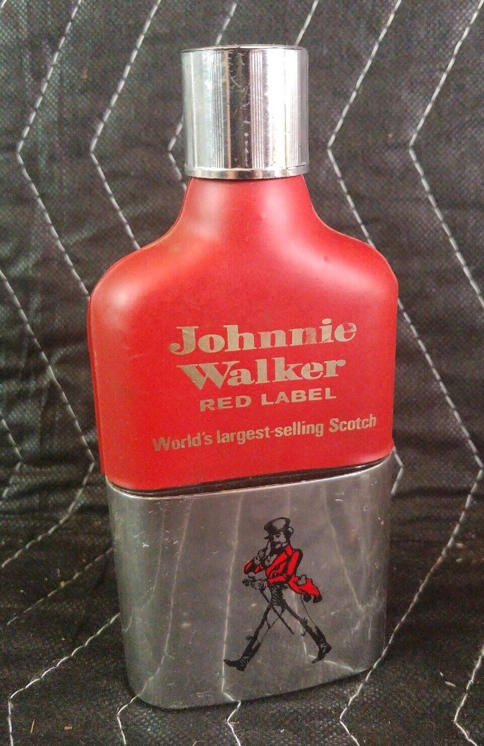 EMPTY Vtg Collectible Johnnie Walker Red Label Scotch Half Pint Bottle W/ Sleeve