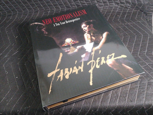 Deluxe Neo Emotionalism Fabian Perez Art Book Signed by Publicist - Gold Gilded