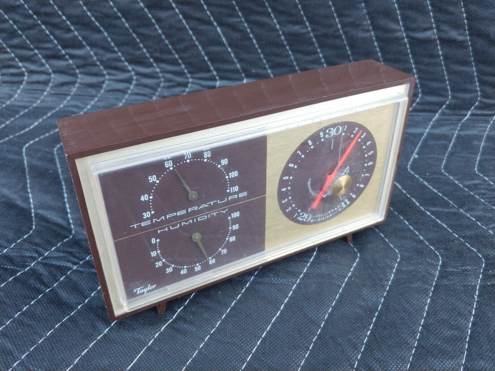 VTG MCM Taylor Thermometer Hygrometer Barometer Desktop Weather Instrument  USA