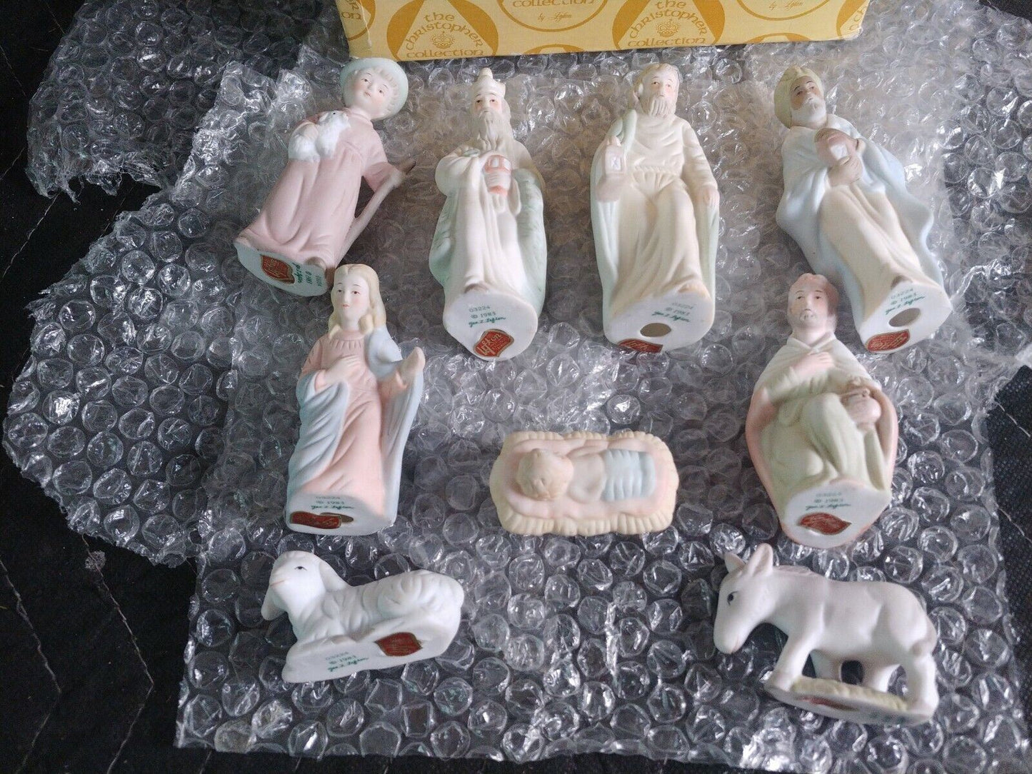 Lefton The Christopher Collection 9 Piece Nativity Set -1983