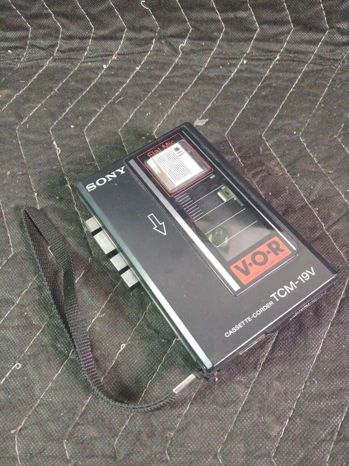 Vintage Sony V-O-R Walkman Cassette-Corder TCM-19V VOR