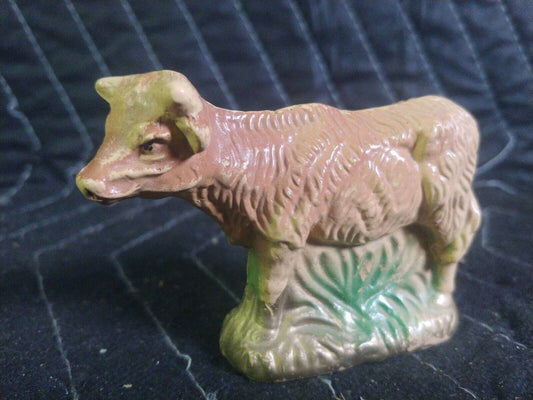 Vintage Nativity Cow Figurel, 3" Tall, 3.5" Long