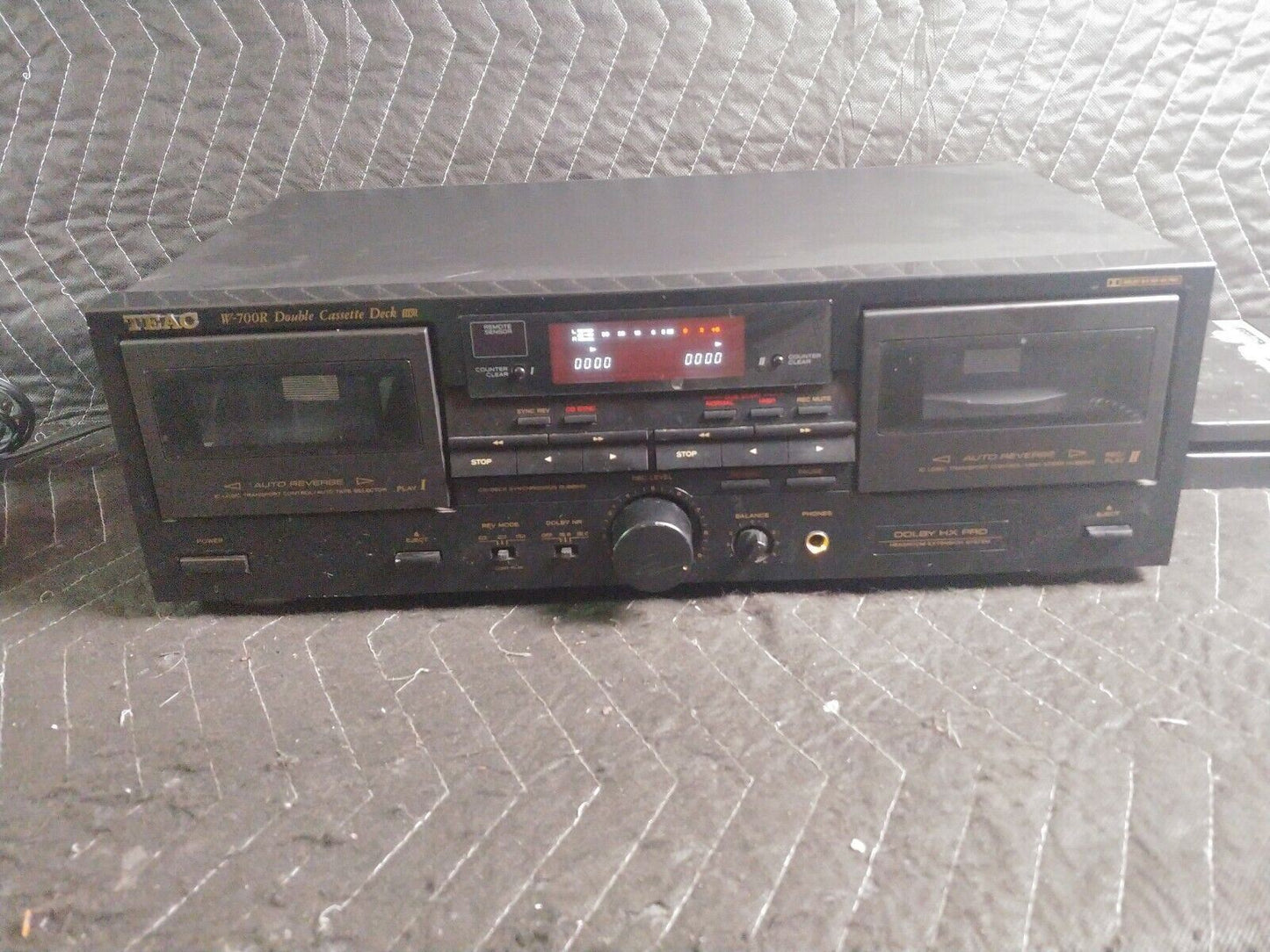 Vintage Teac W700R Dual Cassette Tape Deck Stereo W700R - Needs Belts