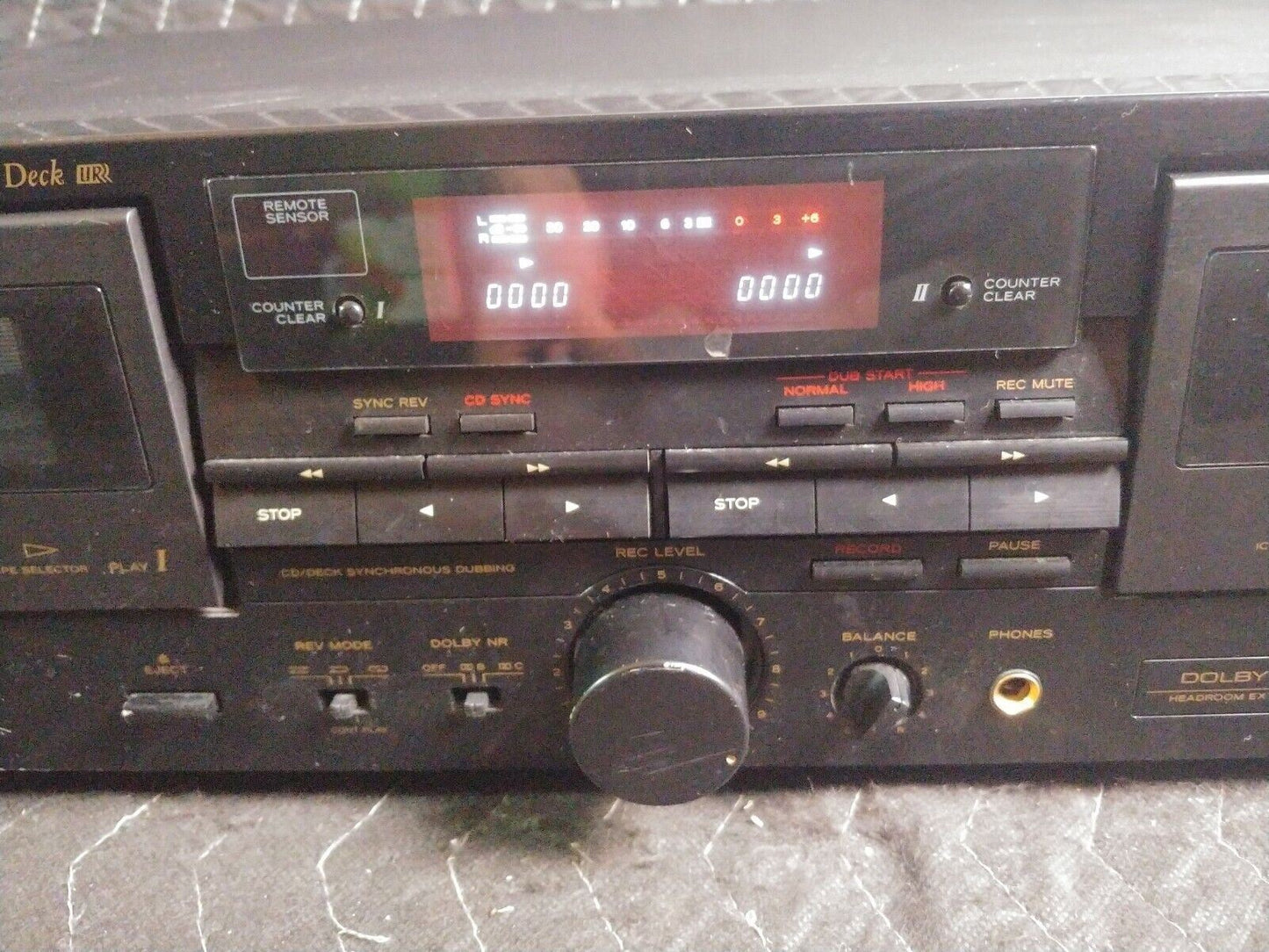 Vintage Teac W700R Dual Cassette Tape Deck Stereo W700R - Needs Belts