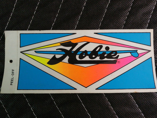 Vintage HOBIE Surfboards Red Gold Longboard Dana Point CA Surfing STICKER