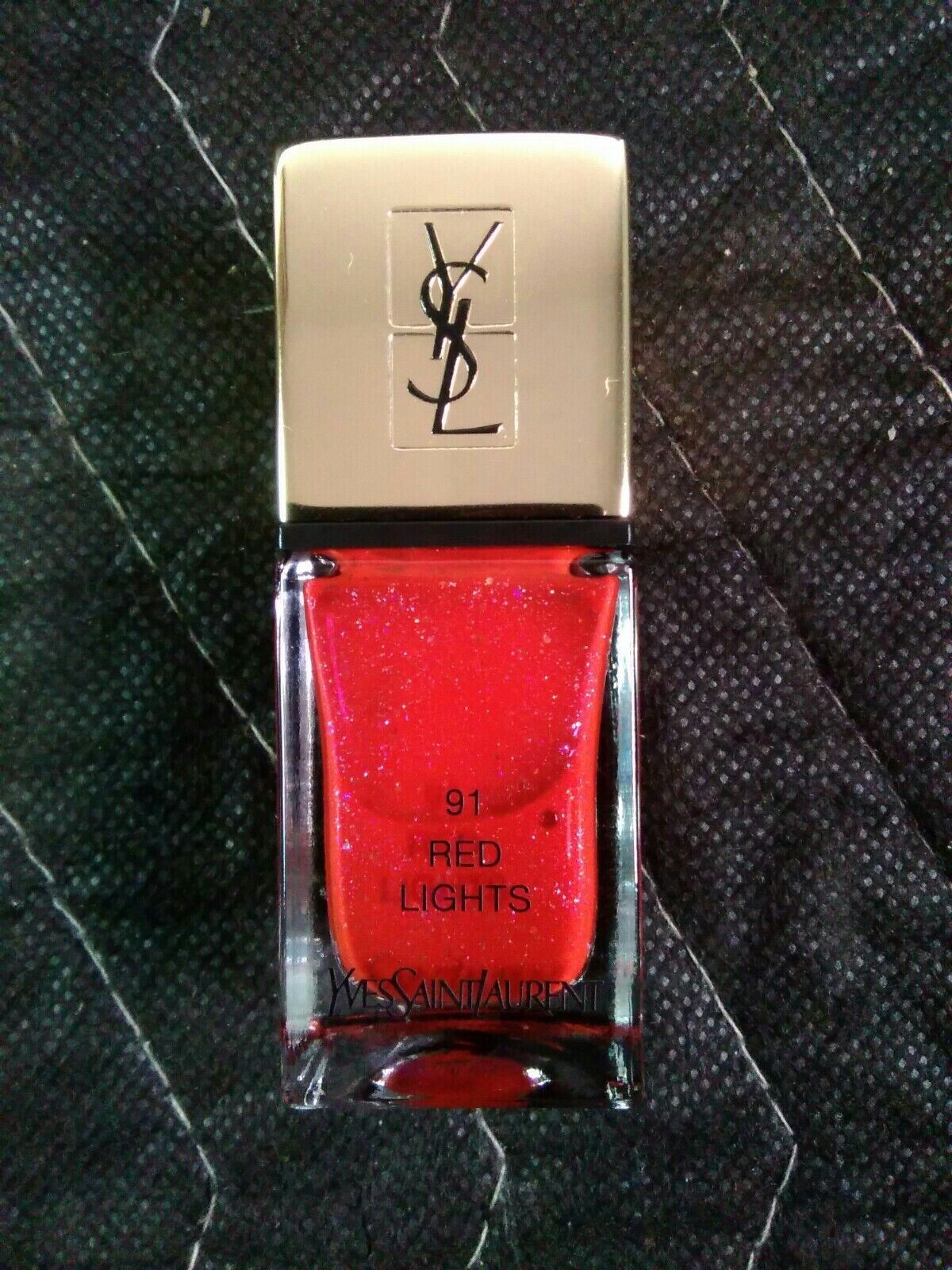 YSL La Laque Couture #91 Red Lights Nail Polish