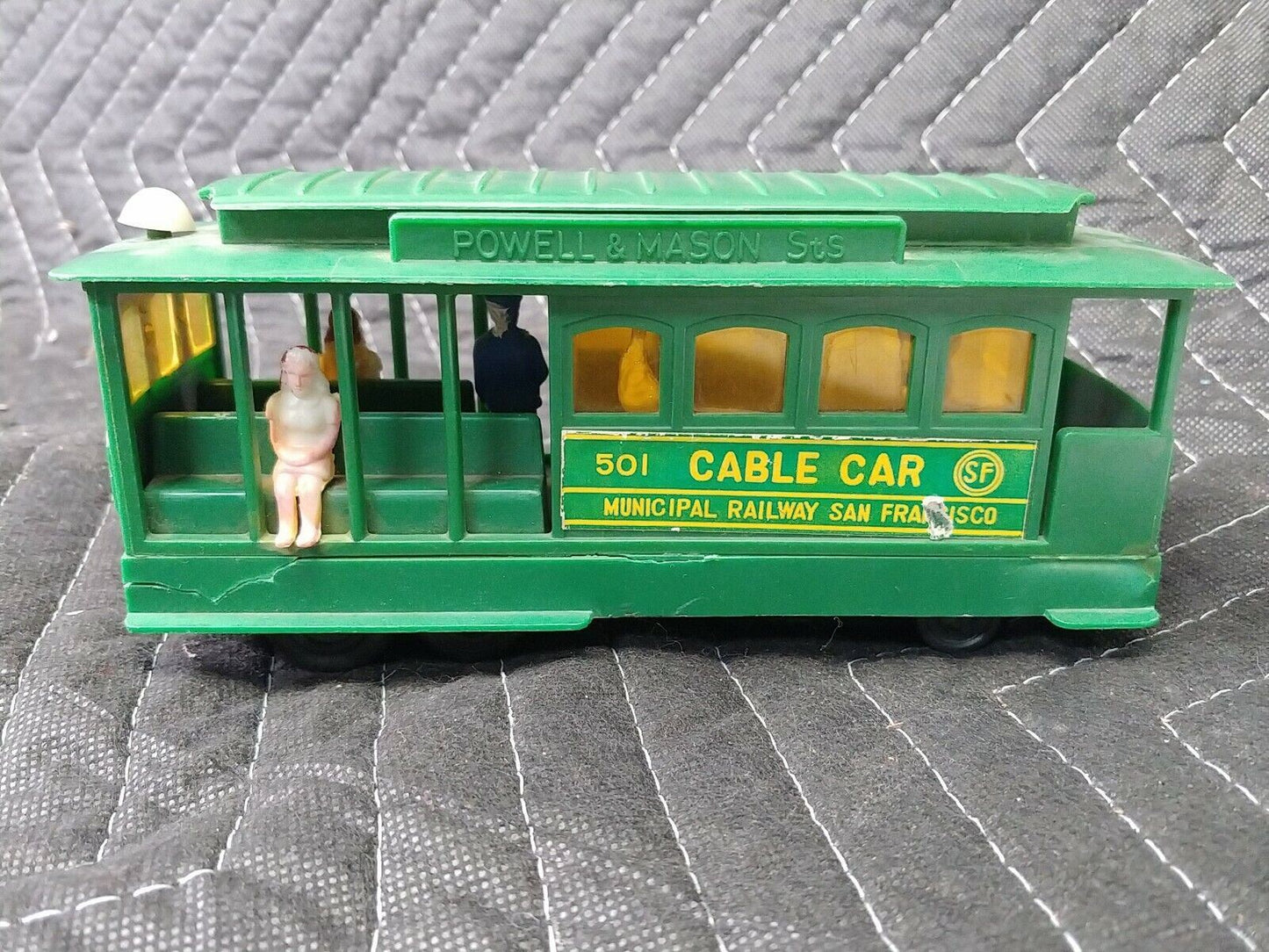 VINTAGE POWELL & MASON STS 501 TRAIN CABLE CAR MUNICIPAL RAILWAY SAN FRANCISCO