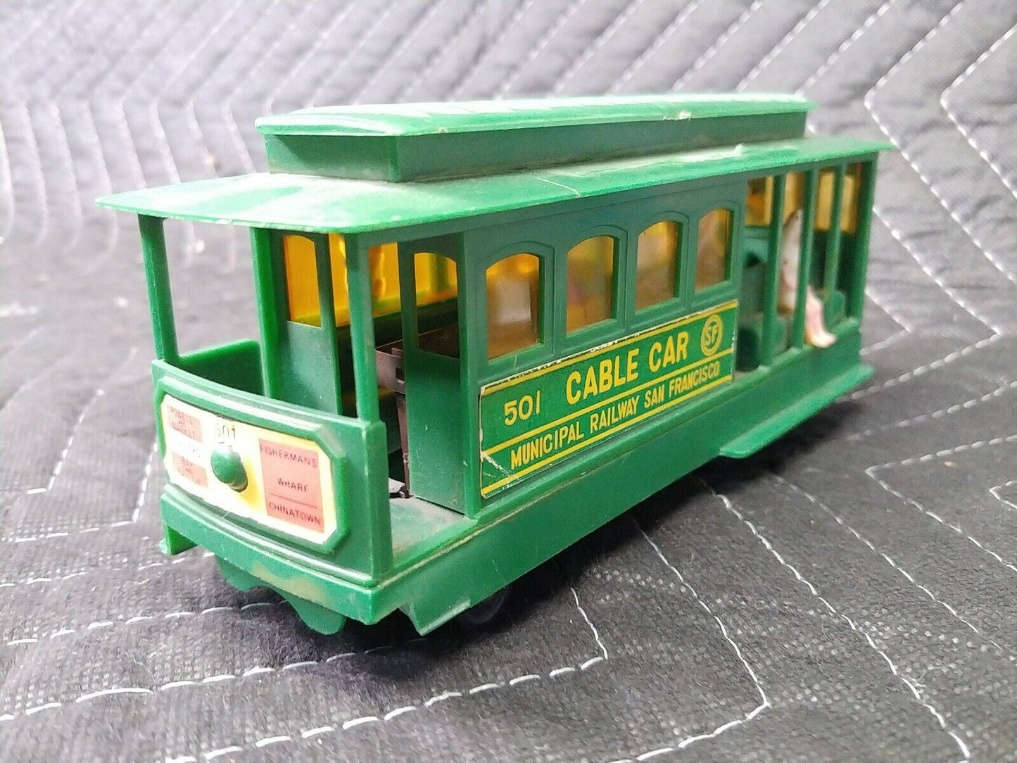 VINTAGE POWELL & MASON STS 501 TRAIN CABLE CAR MUNICIPAL RAILWAY SAN FRANCISCO