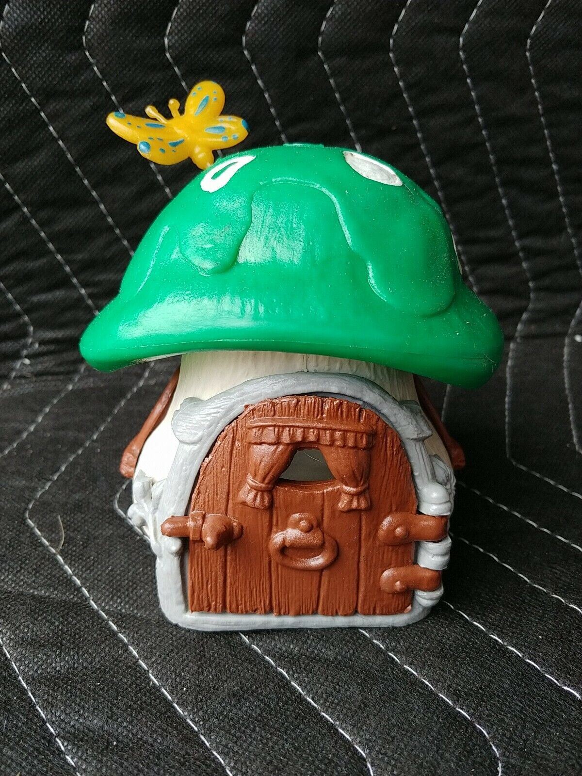 Vintage Smurfs Original Mushroom House Cottage Green - 1978 Schleich Peyo