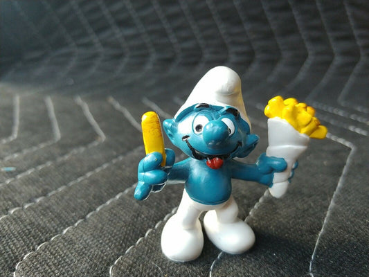 1980 French Fry Smurf Schleich Peyo Made In Hong Kong