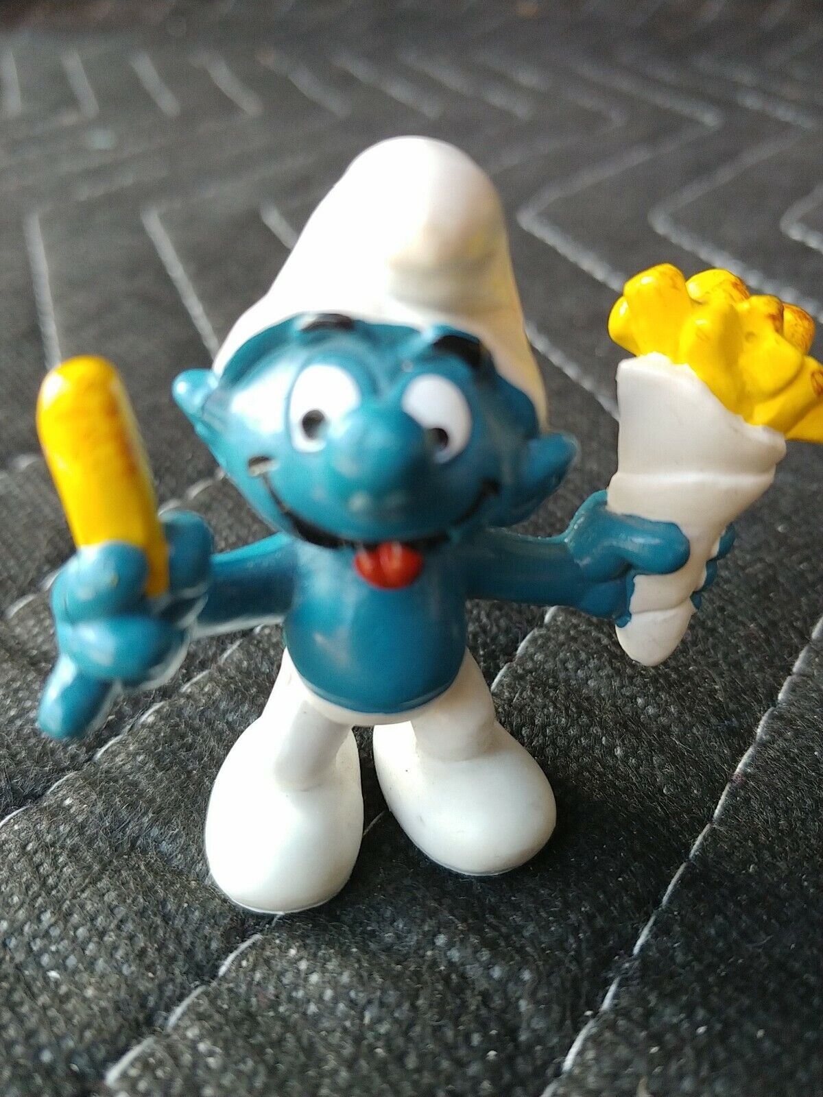 1980 French Fry Smurf Schleich Peyo Made In Hong Kong