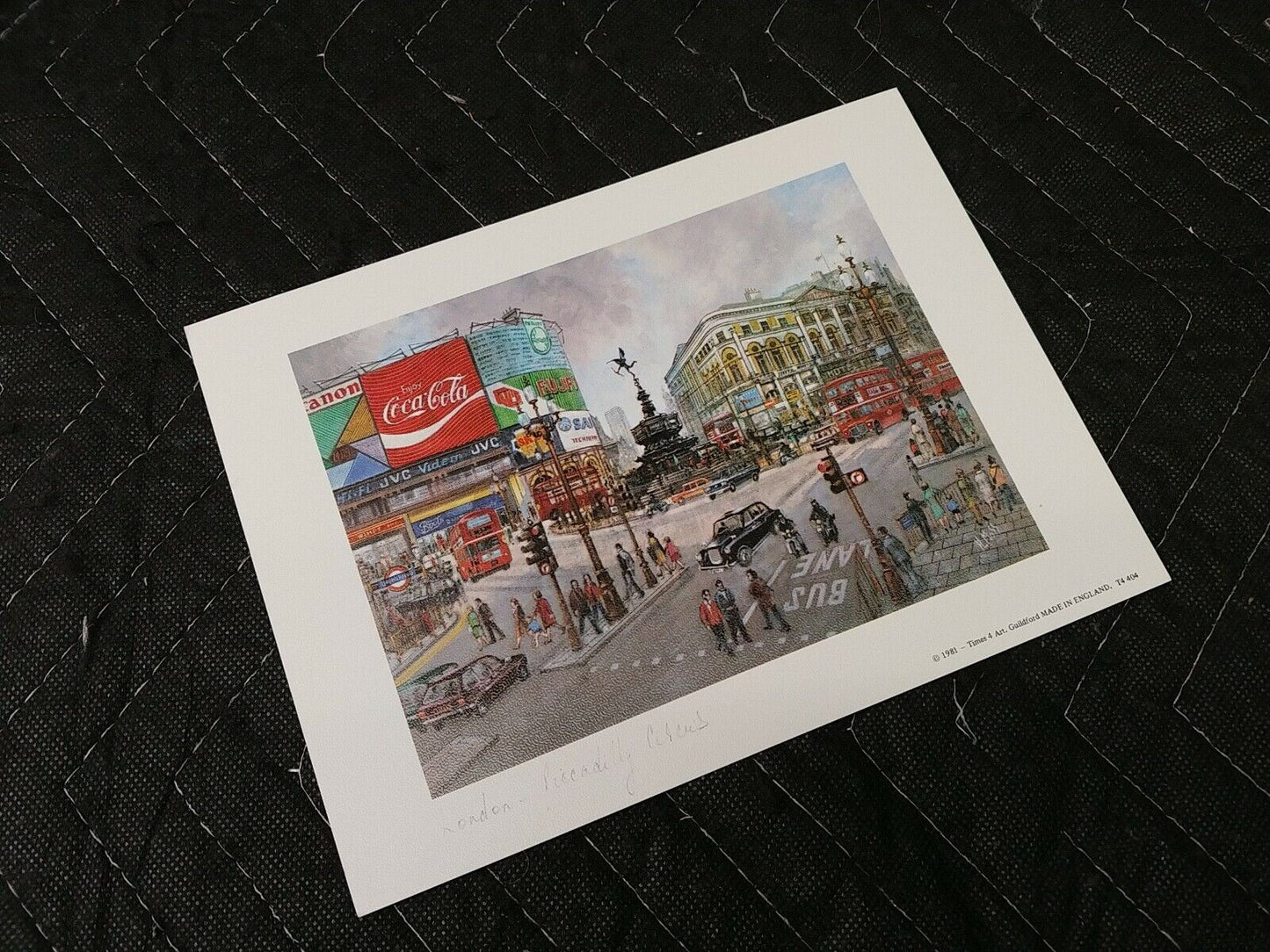 Coca-Cola Brand Picture London Piccadilly Circus Lithograph - H Moss