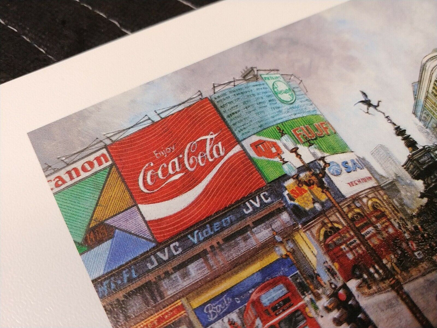 Coca-Cola Brand Picture London Piccadilly Circus Lithograph - H Moss