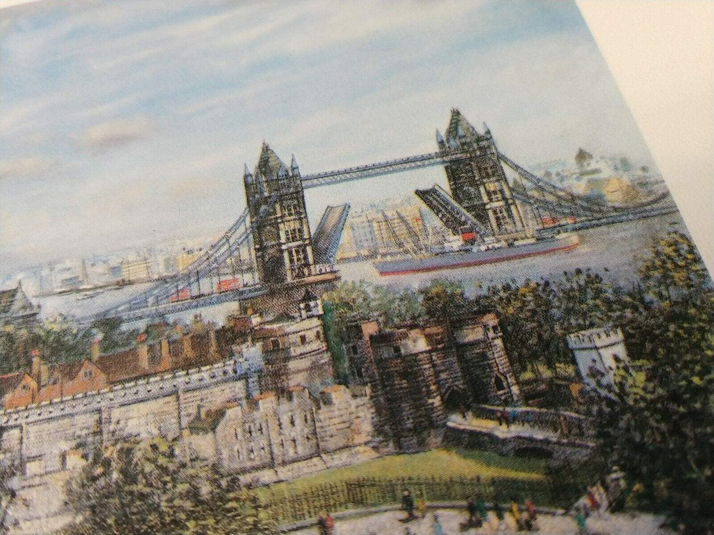 The Towel and Towel Bridge - London - Lithograph 1981 - H Moss