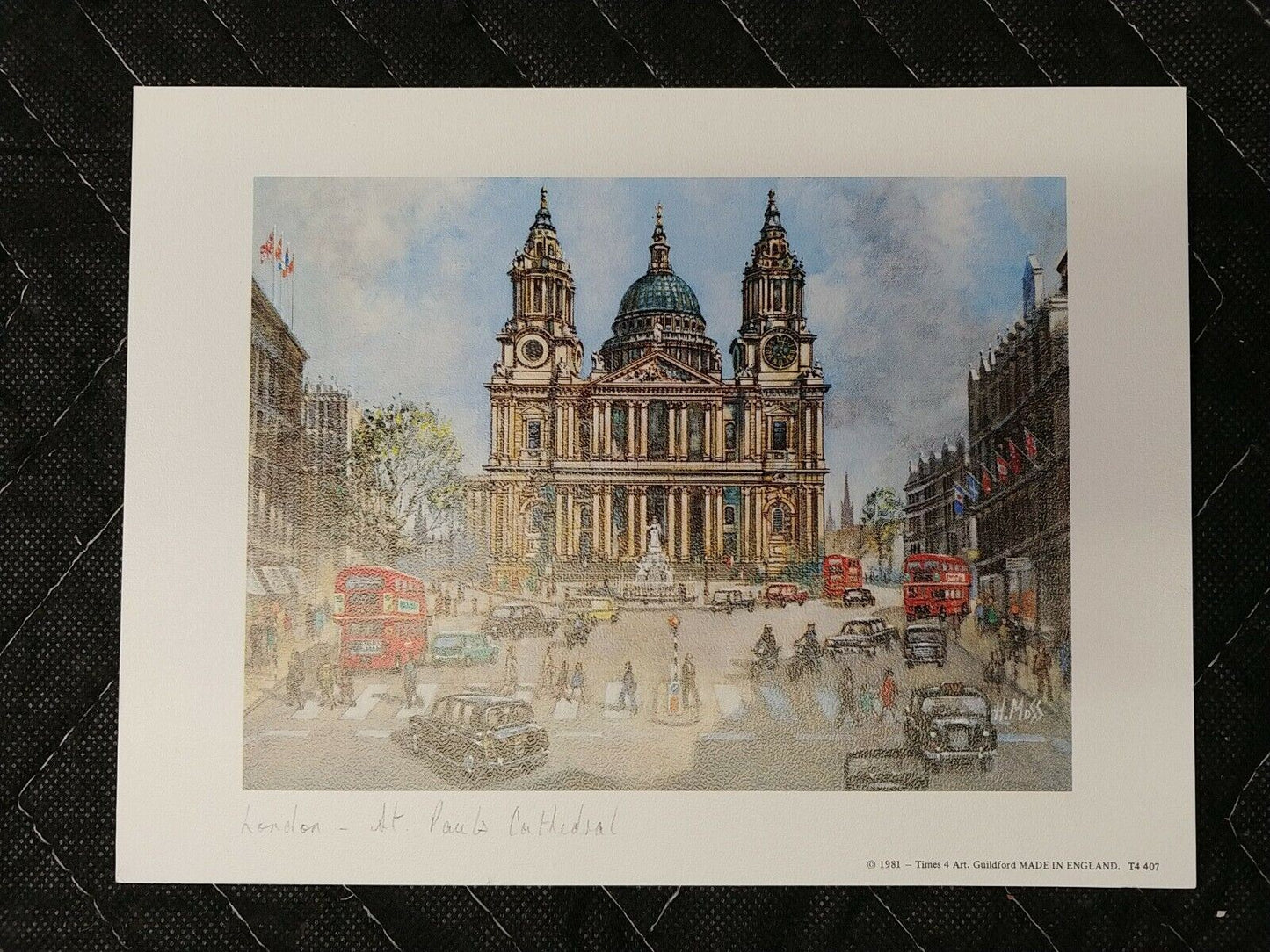 St Pauls Cathedral - London - Lithograph 1981 - H Moss