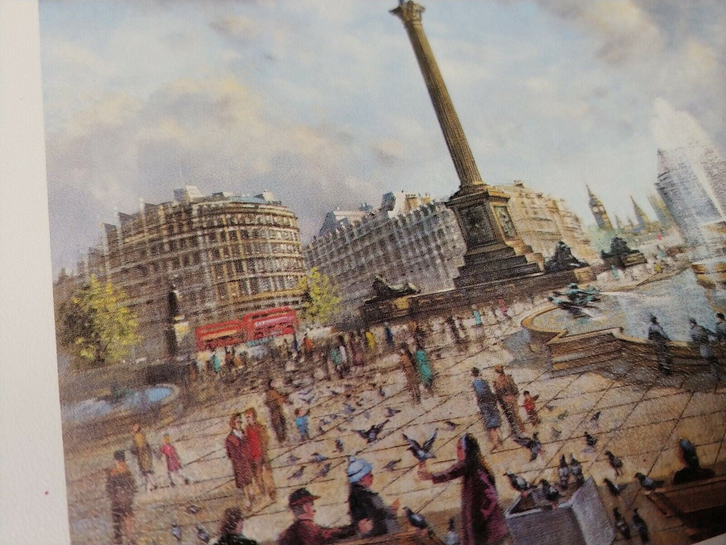 Trafalgar Square and Whitchall - London - Lithograph 1981 - H Moss