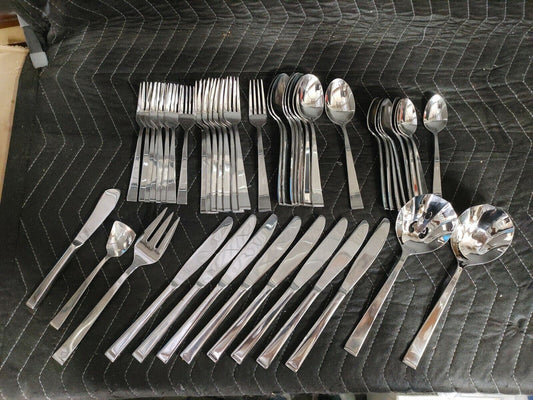 Vintage 45 Pc Total Towle 18/8 Stainless Steel Flatware - Serving Set